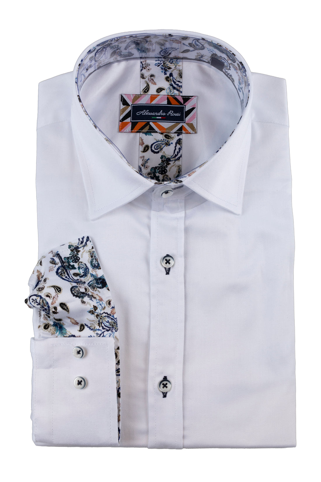 AR NOOS 004 WHITE/NAVY PAISLEY